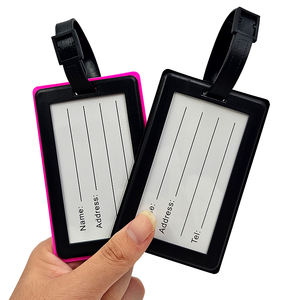 방수 PVC 고무 여행 가방 태그, 문자 패턴 여행용 캐리어 태그, 부드러운 PVC 가방 태그 - Product Image 2