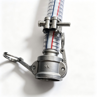 Raccords rapides pour tuyaux d'incendie en acier inoxydable 304/316L moulé, à tête hexagonale, type C-clamp, avec bride BSPP/NPT