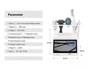 เครื่องวิเคราะห์ผิวแบบพกพา5อิน1เครื่องวิเคราะห์หนังศีรษะดูแลร้านเสริมสวยใช้ในบ้านอุปกรณ์ความงามเครื่องกำจัดขน - Product Image 6