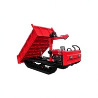 Dumper sur chenilles diesel de haute qualité avec grue, mini-dumper sur chenilles pour le transport de pierres dans les carrières montagneuses d'Indonésie