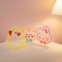 Support de rangement en acrylique, porte-stylo en forme d'animal mignon, design créatif et irrégulier, pour bureau, papeterie, cosmétiques, rangement de pinceaux