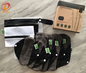 Sinh Thái Thân Thiện Hữu Cơ Than Tre Tái Sử Dụng Có Thể Giặt Thoáng Khí Vệ Sinh Khăn Ăn Siêu Thấm Kinh Nguyệt Vải Thời Gian Miếng Đệm - Product Image 5