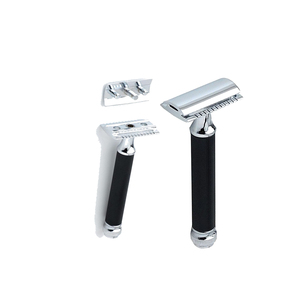 Low Price High Quality Bulk Sale Latest Two Piece Shaving <b>Razor</b> Custom/Madhav Metal Brass Handle Stainless Steel <b>Blades</b> for Men - Product Image 1