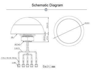 5 in 1 Hybrid antenne GPS GLONASS 4G LTE MIMO WIFI MIMO Combo Antenne für Fahrzeuge - Product Image 3