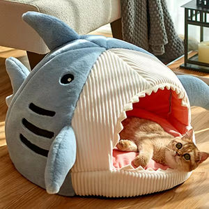 Cama para Gatos Cálida, Ecológica y con Diseño de Dibujos Animados, Personalizable, Portátil, con Cojín, Almohada, Colchoneta, Casa para Gatos - Product Image 2