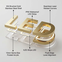 Lettres personnalisées sur mesure, enseignes en métal 3D, logo extérieur rétroéclairé, signalétique lumineuse LED, panneau lumineux pour entreprise