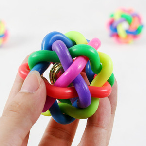 Juguete para gatos Hoopet, pelota con nudos coloridos, duradera, con sonido, para gatitos y gatos - Product Image 3