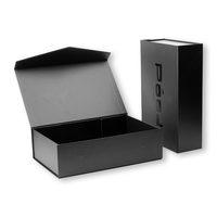 Livraison Rapide Boîtes en Papier Magnétiques de Luxe Pliables Noires en Carton avec Couvercle Magnétique pour Emballage Cadeau