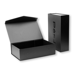 Giao Hàng Nhanh Sang Trọng Từ Giấy Hộp Có Thể Gập Lại Floding Các Tông Màu Đen Quà Tặng Bao Bì Hộp Với Nắp Từ - Product Image 2