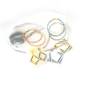 Pendientes de Diseñador de Moda de la Mejor Calidad, Joyería de Acero Inoxidable, Pendientes de Acero para Mujer, Chapados en Oro de 18K, Pendientes Geométricos - Product Image 2