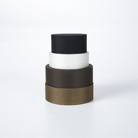 Échantillon Gratuit Jude – Sangle en Nylon Noir Multicolore de 38mm, 40mm, 5cm d'épaisseur avec Texture Gaufrée et Nervurée pour Ceinture de Vêtement