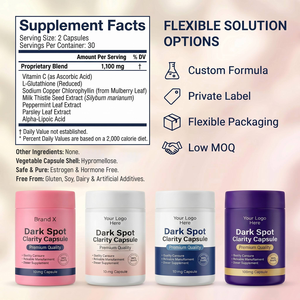 Chinaherbs - Suplemento Personalizado de Glutatión para Aclarar la Piel, Eliminar Manchas Oscuras, Unificar el Tono de la Piel, con Vitamina C, en Cápsulas Veganas - Product Image 6