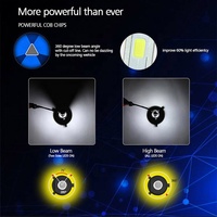 Ampoule LED S2 H4 H7 H13 H11 9005 9006 COB pour voiture, 10000LM, tout-en-un, phare LED pour voiture