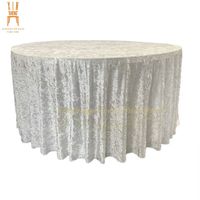 Vente chaude Velours Tissu Nappe pour Table pour Salle À Manger De Mariage Événement Banquet
