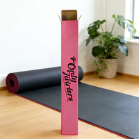 Boîte d'emballage en carton ondulé recyclé pour tapis de yoga personnalisé, boîte longue en carton pour l'emballage de tapis de yoga