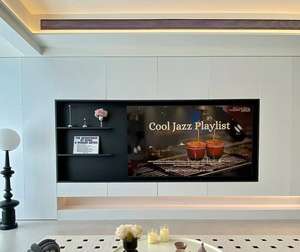 Gabinete de almacenamiento de TV estilo crema moderno - Product Image 1