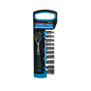 Juego de Llaves de Tubo FIXTEC de 1/4'', 3/8'' y 1/2'' con Trinquete de Liberación de 72 Dientes y 12 Piezas FHST0612/FHST1012 - Product Image 5