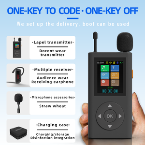 Không dây bảo tàng & nhà máy tour du lịch hướng dẫn hệ thống 1 máy phát & 10 Máy thu Túi lưu trữ Microphone Loa tai nghe-Walkie Talkie - Product Image 6