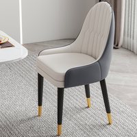 Chaises de salle à manger modernes en cuir clouté pour appartement et usage extérieur, chaise d'appoint pour restaurant et salon