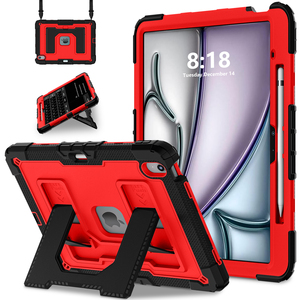 Capa Resistente para iPad Air 13 M2 M3 2024 2025 com Suporte Dobrável, Suporte Magnético para Caneta e Alça de Ombro OEM ODM - Product Image 1