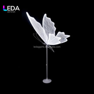 Accessoires de décoration de fête SMOOTH, supports de papillons LED, ailes qui s'ouvrent et se ferment, papillon pour mariage, anniversaire - Product Image 2
