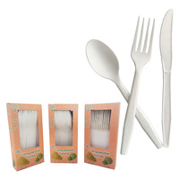 Fourchette robuste en CPLA pour barbecue et grils, résistante à la chaleur, écologique, jetable, biodégradable, pour le camping et les repas en plein air