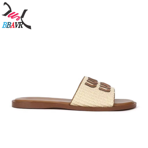 Sandalias Planas de Mujer con Parte Superior Tejida de PU Vintage, con Entresuela y Plantilla de EVA para Playa, Verano y Aire Libre - Product Image 2