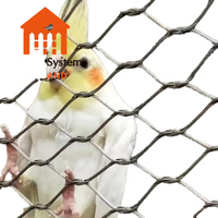 Vente chaude, filet en acier inoxydable de haute qualité, maille en forme de diamant, cage à oiseaux, écran pour perroquet, zoo, maille tissée simple, volière
