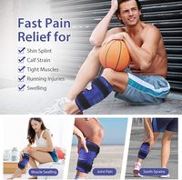 Pakcare personnalisé réutilisable thérapie chaude et froide gel attelle pour tibia enveloppe de glace pour le soulagement de la douleur aux jambes ou au mollet