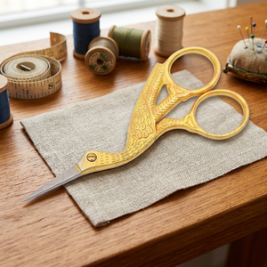 Ciseaux de broderie en forme de cigogne avec outil de beauté à pointe droite en acier inoxydable à pointe pointue - Product Image 2