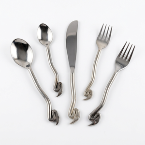 Cubiertos de buena calidad, diseño personalizado, juego de cubiertos al por mayor, cucharas de Metal chapadas en plata, tenedores, cuchillos para el hogar y cafés, hoteles - Product Image 1