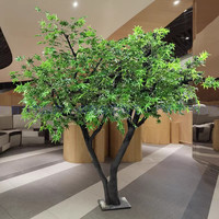 Simulation élevée personnalisée de feuilles d'automne érable artificiel arbre d'érable rouge pour la décoration