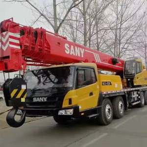 Grue sur camion hydraulique Sany d'occasion certifiée 50 tonnes, tout-terrain, hauteur de levage mobile, moteur - Product Image 1