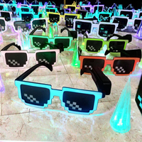 Lunettes de fête disco EL lumineuses en plastique, alimentées par piles, feuille de lumière froide flexible, vente chaude pour soirées dansantes