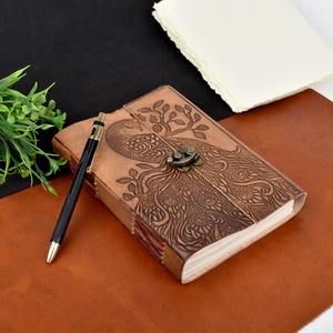 Buy TC Peacock <b>Diary</b> with Vintage Style Embossed <b>Leather</b> Made Hand Crafted TC Peacock <b>Diary</b> For Sale By Exporters - Product Image 5