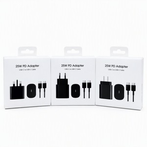 25W PD <b>USB</b>-<b>C</b> <b>Adapter</b> Fast Charger with Earbuds and Charging Cable EU US UK Plug for Mobile Phone Tablet - Product Image 1