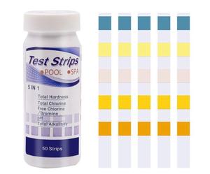 <span class=keywords><strong>Meilleures</strong></span> ventes mondiales : <span class=keywords><strong>Bandelettes</strong></span> de <span class=keywords><strong>test</strong></span> d'eau multifonctions 5 en 1 pour <span class=keywords><strong>piscine</strong></span>, spa et aquarium - Chlore/brome/pH/alcalinité/dureté - Product Image 5