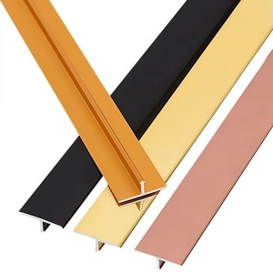 High Quality Aluminum Alloy Modern Edge Trim T-shaped Waterproof Self-adhesive <b>Tile</b> Accessories for Home Wall Corners - Product Image 2