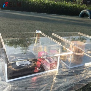 High clear acrylic box with sliding lid
