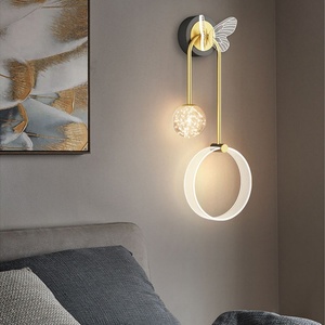 Applique murale LED créative en forme de papillon, luminaire d'intérieur de luxe pour chambre à coucher et décoration intérieure - Product Image 5