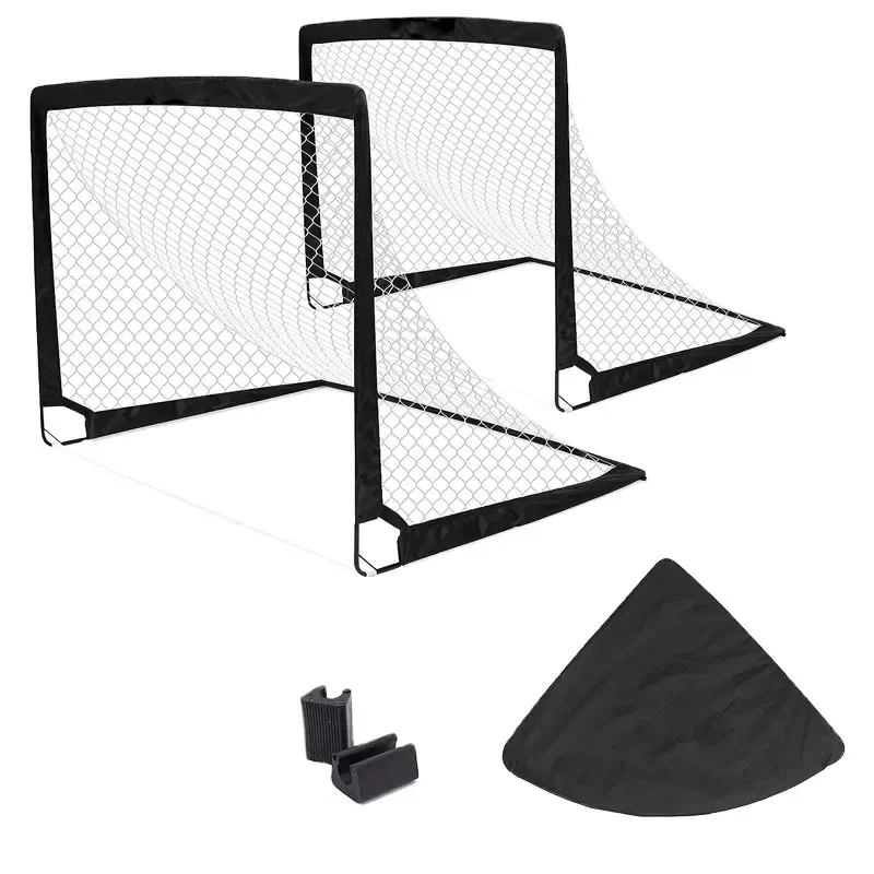 Outdoor Voetbal Goal Set Van 2 Pop-Up Goal Opvouwbaar Voetbaldoel Elk 120X90X90 Cm Voor Kinderen En Volwassenen, Tuin, Park