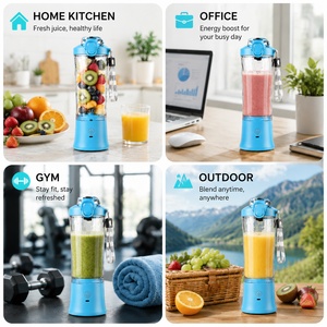 Licuadora Portátil Ligera para Exteriores, Vaso Mezclador de Frutas con Alimentación USB, Mini Licuadora para Smoothies, para Jugos de Frutas Frescos Caseros Diarios - Product Image 5