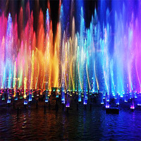 Fontaine musicale incroyable et agréable, fontaine dansante multicolores avec éclairage LED pour la place, fontaine de sol extérieure