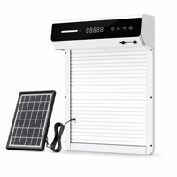 Porte automatique pour poulailler à énergie solaire 48V avec batterie sodium-ion, minuterie LCD, cadre en alliage d'aluminium, étanche