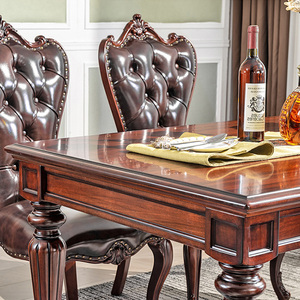 New Design American <strong>Style</strong> Solid Wood Rectangular Dining <strong>Table</strong> with 1.6 Meter <strong>Table</strong> with 4 Chairs Classic Dinning <strong>Table</strong> <strong>Set</strong> - Product Image 4