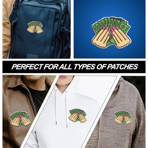 ชุดป้ายปักลาย DigitEMB Money Hands ขนาด 2.85 x 2.3 นิ้ว แบบรีดติด จำนวน 11 ชิ้น สำหรับเสื้อแจ็คเก็ต กระเป๋าเป้ กางเกงยีนส์ หมวก เสื้อผ้า DIY - Product Image 4