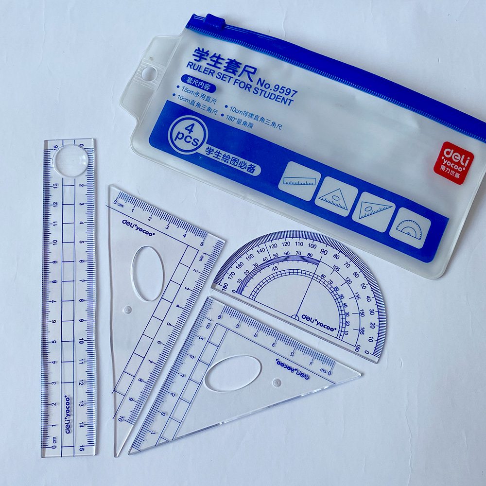 Гибкая линейка 15 см, набор измерительных инструментов, прозрачная линейка для офиса и студента