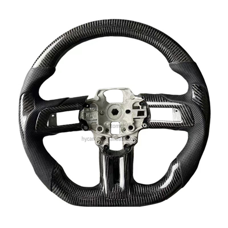 Carbon Fiber Grip Leather black stitching with fra