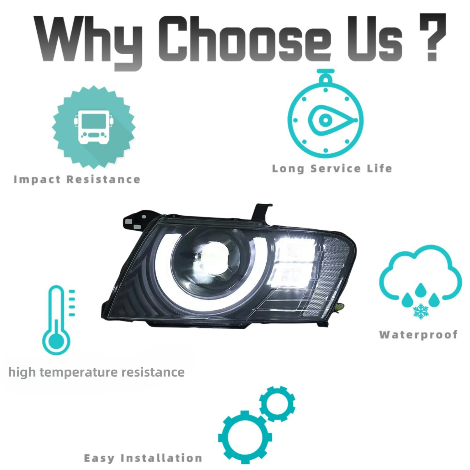 mitsubishi pajero head lights