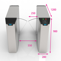 Fabricant de barrières tournantes à reconnaissance faciale et scanner de codes QR pour contrôle d'accès automatique